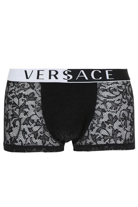 black versace boxers|lace boxer shorts for men.